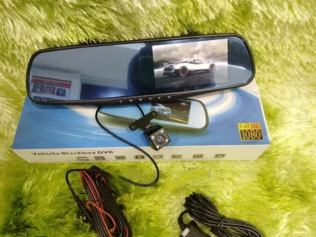 ESPEJO RETROVISOR CON 2 CÁMARAS DELANTERA + TRASERA HD™