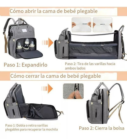 MOCHILA PAÑALERA MULTIFUNCIONAL 3 EN 1